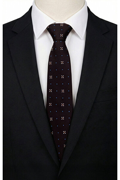 Bursa İpek Brown Patterned Silk Tie