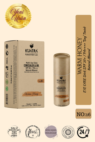 KUATRA Warm Honey Natural-Mineral Stick Concealer & Bb Cream |   Spf 50+Pa+++...