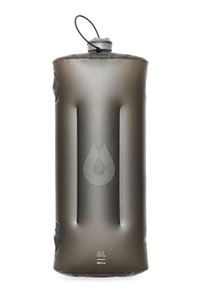 Hydrapak Seeker 6L Water Storage (Mammoth Grey), Ultra-Light Packable TPU-Coa...