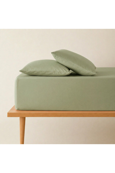pınarhome collectıon 100% BUMBAC ORGANIC ȚESUT MOȘTENIT Cearșaf elastic + FAȚ...