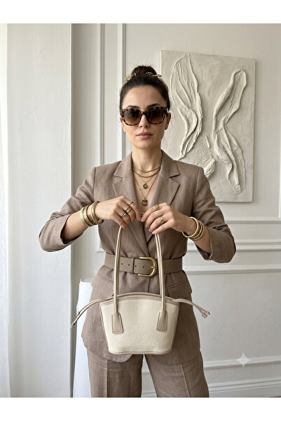 Gogoey Linen Texture Trend Fashionable Women's Bag with Strap