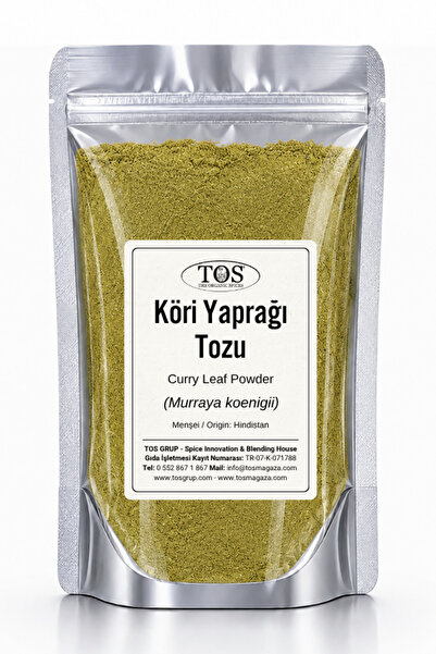 TOS The Organic Spices Köri Yaprağı Tozu 500 gr (1. Kalite) Murraya koenigii ...