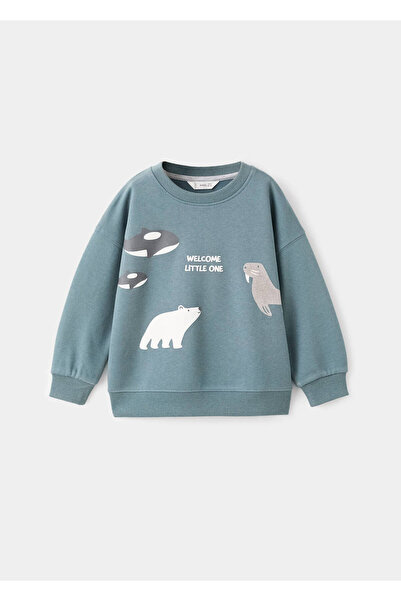 MANGO Baby Sweatshirt mit Tiermuster