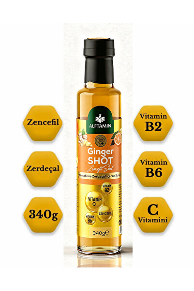 ALFTAMİN Ginger Shot - Vitamin B2, Vitamin B6, C Vitamini, Zencefil ve Zerdeç...