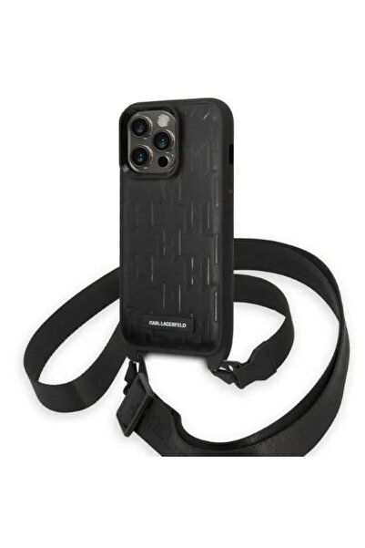 Karl Lagerfeld Husă rigidă KLHCP14LSTMMK pentru iPhone 14 Pro 6.1" neagră/cur...