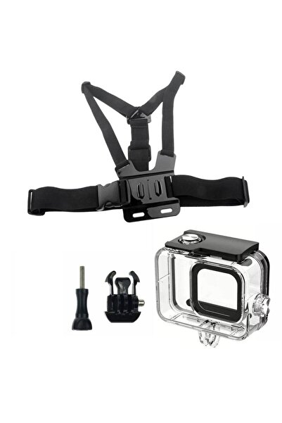 Gplus Gopro Hero 13 Hero 12 Muhafaza ve Göğüs Kemeri 4 Parça Set GO209