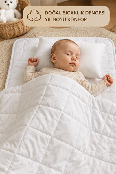 Elyaf Sepeti Wool Baby Quilt + Natural Wool Pillow Baby Wool Wool Baby Quilt