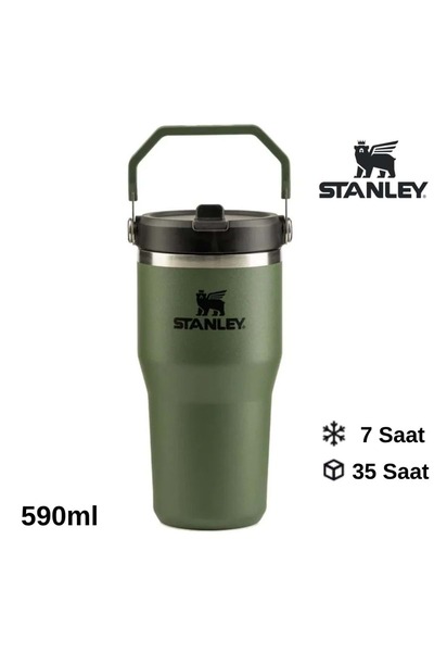 Stanley Curent de gheață ™   Termos cu pai rabatabil |   0.60 L Kaki