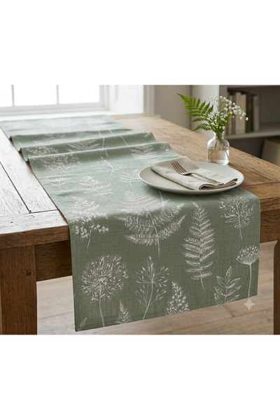 Fabric by Gülçin Pamuklu Premium Kumaş Yumuşak Doku Yılbaşı Çam Yaprakları De...