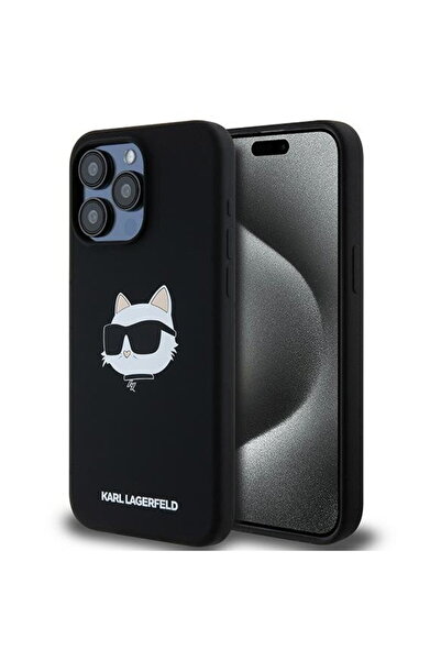 Karl Lagerfeld Husa pentru iPhone 15 Pro - Silicone MagSafe (KLHMP15LSCHPPLK)...