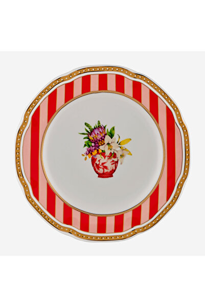 Lisa Minotti Puglia Red Porcelain Cake Plate 19 cm