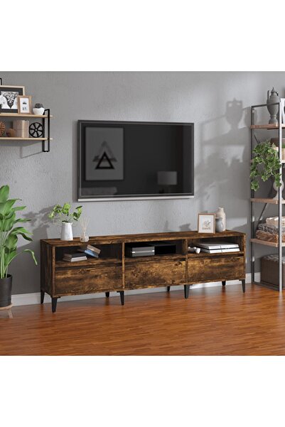 Concept Comodă TV, stejar fumuriu, 150x30x44,5 cm, lemn prelucrat