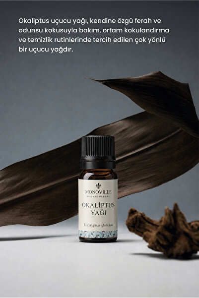 Monoville Okaliptus Uçucu Yağı 10 ml Saf ve Doğal (Eucalyptus Essential Oil)