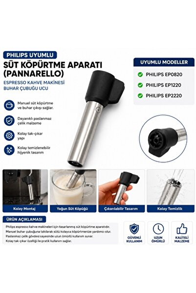 Philips EP1220 Espresso Makinesi Süt Köpürtücü Çubuğu