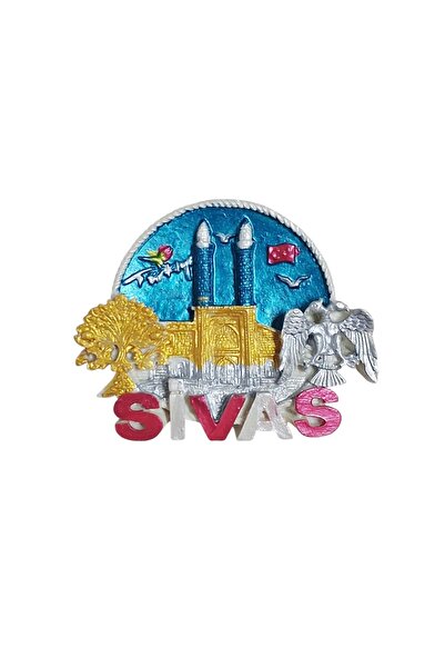 REYYAN Sivas magneti polyester kabartma hediyelik magnet