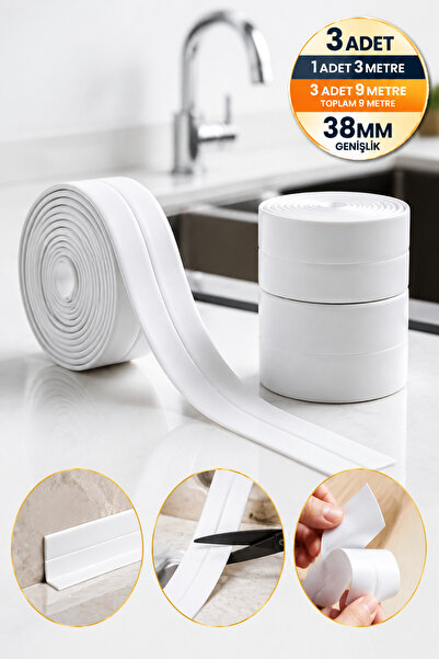 Impress 3 Adet Su Sızdırmaz Bant Banyo Mutfak Küvet Lavabo Tezgah Kenar Bant ...