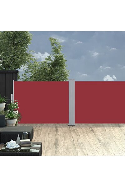 Concept Copertină laterală retractabilă, roșu, 120 x 1000 cm