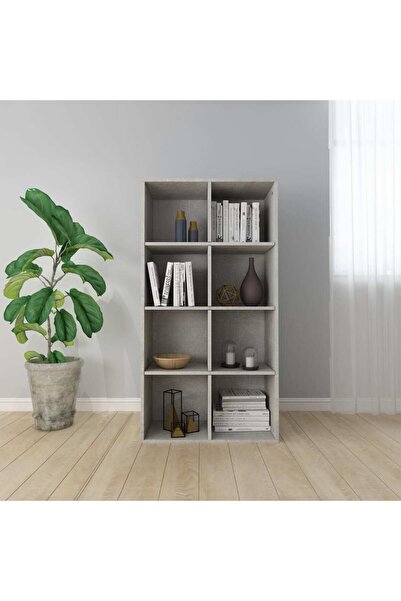 Concept Bibliotecă/Servantă, gri beton, 66x30x130 cm, PAL