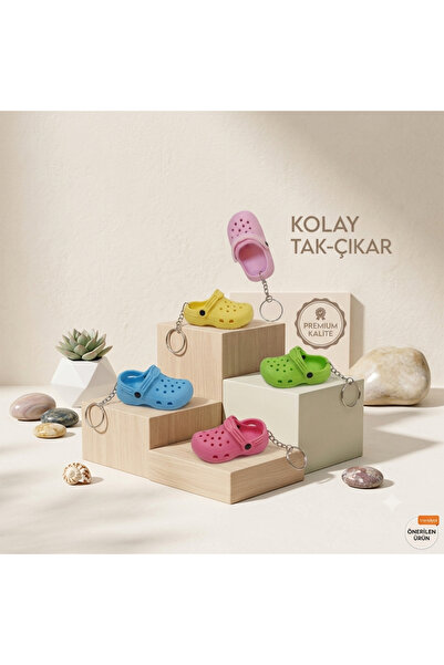 Generic Brand Melek Stationery 🩴 🌈   Mini Slipper Keychain – Colorful, Cute...