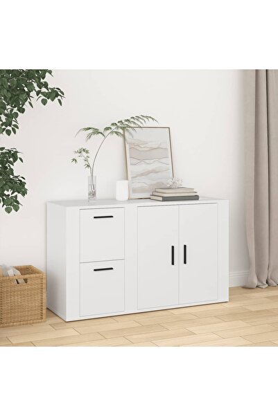 Concept Servantă, alb, 100x33x59,5 cm, lemn prelucrat