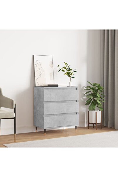 Concept Servantă, gri beton, 60x35x70 cm, lemn prelucrat