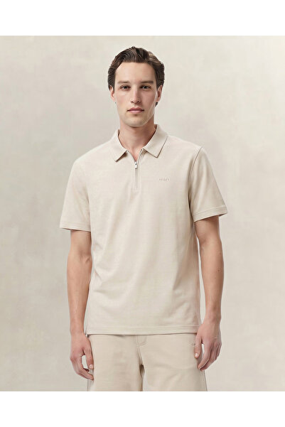 Gant Erkek Bej Relaxed Fit Polo Yaka T-Shirt