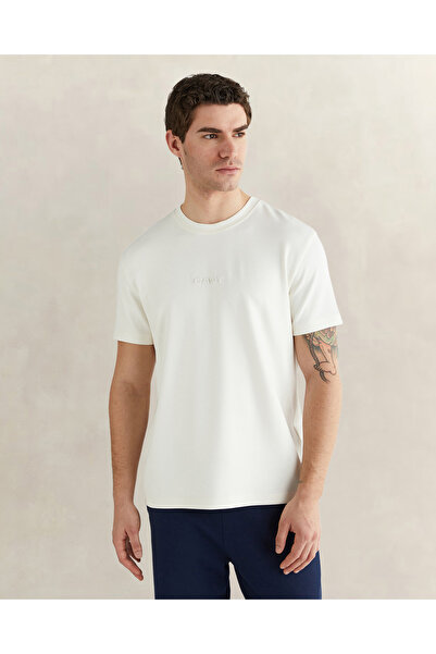 Gant Erkek Beyaz Kısa Kollu T-Shirt