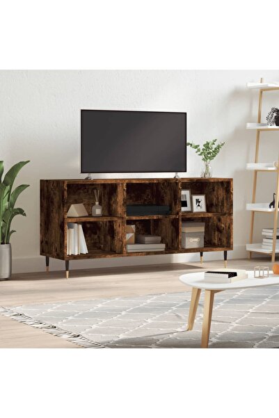 Concept Comodă TV, stejar fumuriu, 103,5x30x50 cm, lemn compozit