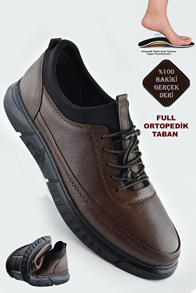 ISPARTALILAR 220 Full Orthopedic Sole Genuine Leather Men's Shoes Seasonal Shoes