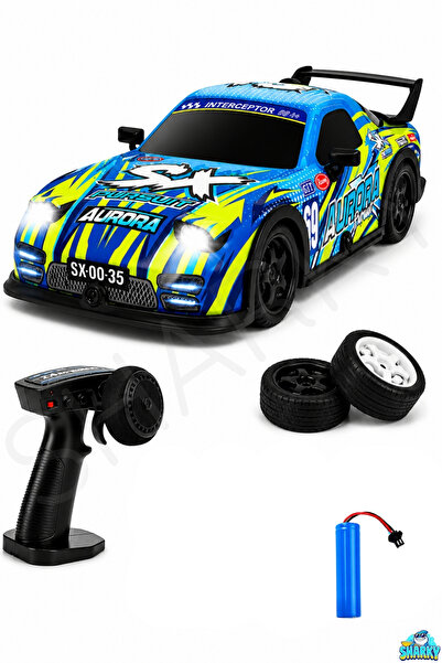 SHARKY Oyuncak 2.4GHz Uzaktan Kumandalı 4x4 Şarjlı LED Işıklı Drift Yapan Ara...