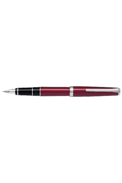 Pilot Stilou Falcon Rhodium cu vârf mediu, roșu închis