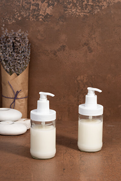 Sowo Home Elite 2 Pieces Luxury Glass Liquid Soap Dispenser 320ml, 2 Pieces