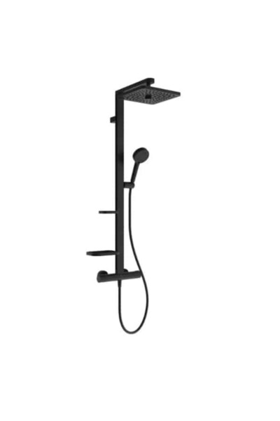 İdeal Standard Set de duș Ceratherm ALU+ Black Silk, Termostat, 2 jeturi