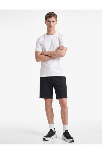 Koton Modal Karışımlı Cepli Straight Fit Beli Bağcıklı Spor Şort