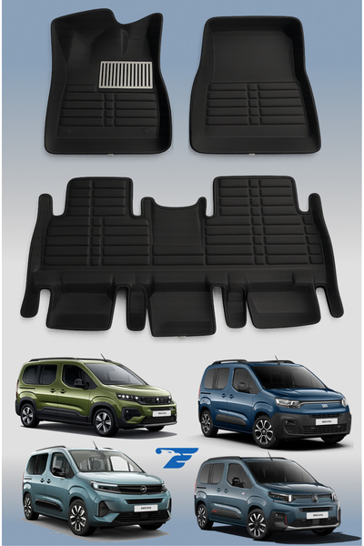 erzicar PEUGEOT Rifter 2018-2026 - 8D Havuzlu Oto Paspas Seti