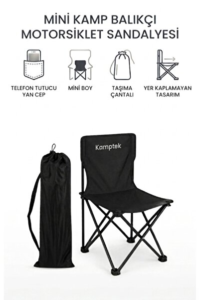 kamptek kamp teknolojisi Kamp Piknik Doğa Sandalyesi Katlanabilir Taşıma Çant...
