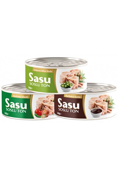 SASU SOSLUTON Barbekü Soslu Ton 160 gr Jalapeno Biberi Soslu Ton 160 gr Akden...