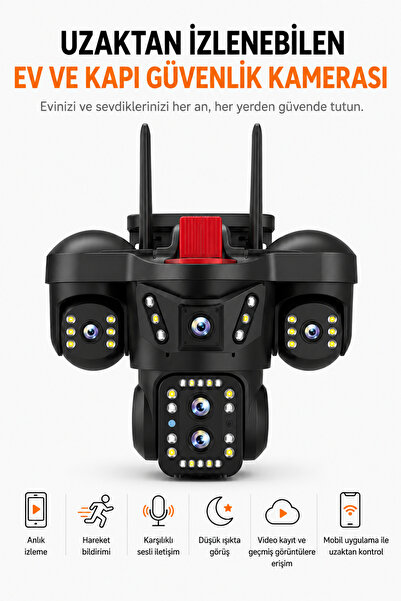 Ayers Premium Akıllı Güvenlik Kamerası, Mobil Uygulama ile Uzaktan Kontrol Ev...