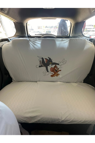 TKY Tom ve Jerry Oto Servis Kılıfı Beyaz
