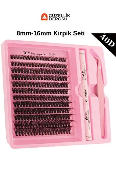 Güzellik Deposu 30D 9mm- 14mm Premium Takma Kirpik Seti / Cımbız-Yapıştırıcı-...