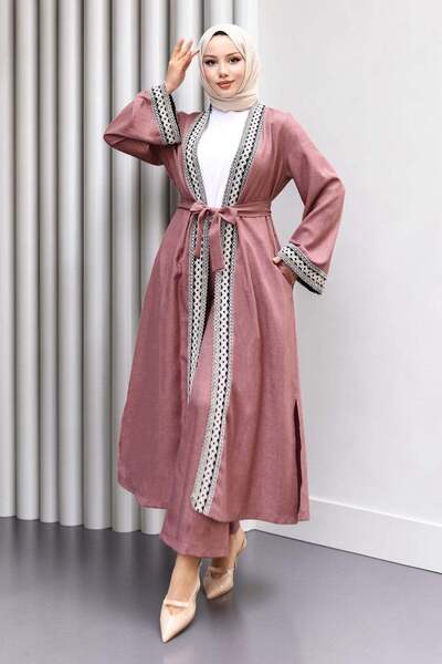 Missvalle Σετ κιμονό με έθνικ σχέδιο Dusty Rose 19251
