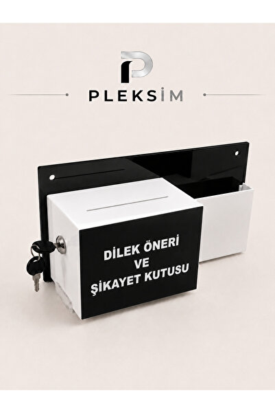 ulusoypleksi Kilitli Dilek ve Öneri Kutusu Pleksi Duvar Tipi Şikayet ve Talep...