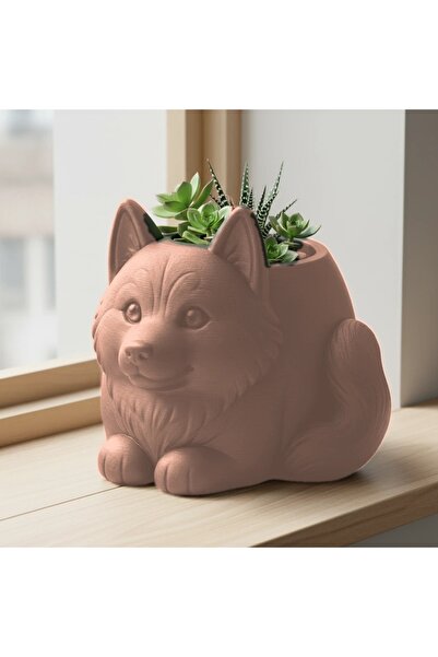 OEM Mini Ghiveci Decorativ Husky Siberian pentru Plante Mici Imprimat 3D