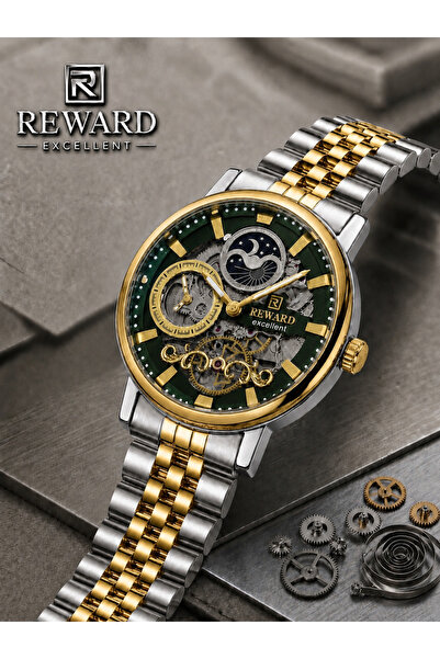 Reward Special Moonlight Automatic Mechanism Steel Band 5 Atm Water Resistant...