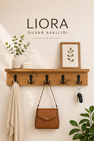 Atlanta Home Liora Duvar Askılığı 100 cm | Dekoratif Duvar Askısı | Antre Kor...