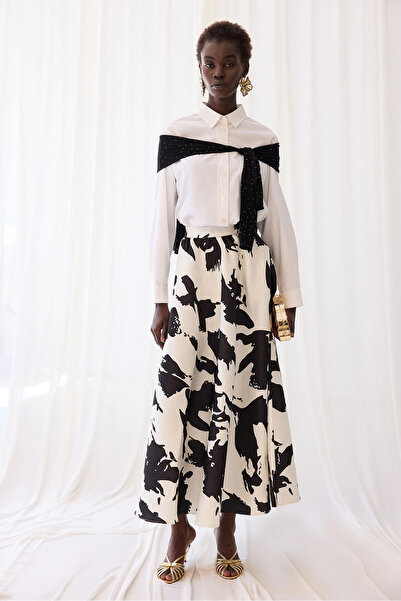 Touché Privé PATTERNED SATIN SKIRT