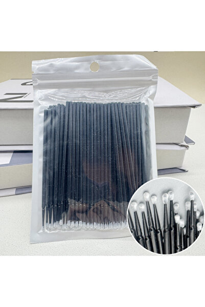 Choice4 C501-Black-100pcs 100pcs Micro Eyelash Applicators Brushes Disposable...