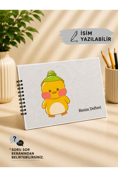 beticraft Resim defteri, A5 boy, 30 yaprak, Dokulu özel kapak