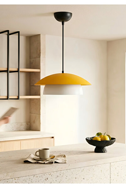 HOMİNG Homing Luna İskandinav Tarz Metal Sarkıt Sarı-Beyaz 241760