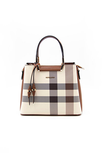 Silver Polo حقيبة كتف للنساء/الفتيات 969-33812 BAG M48 كريمي-ماتي تابا